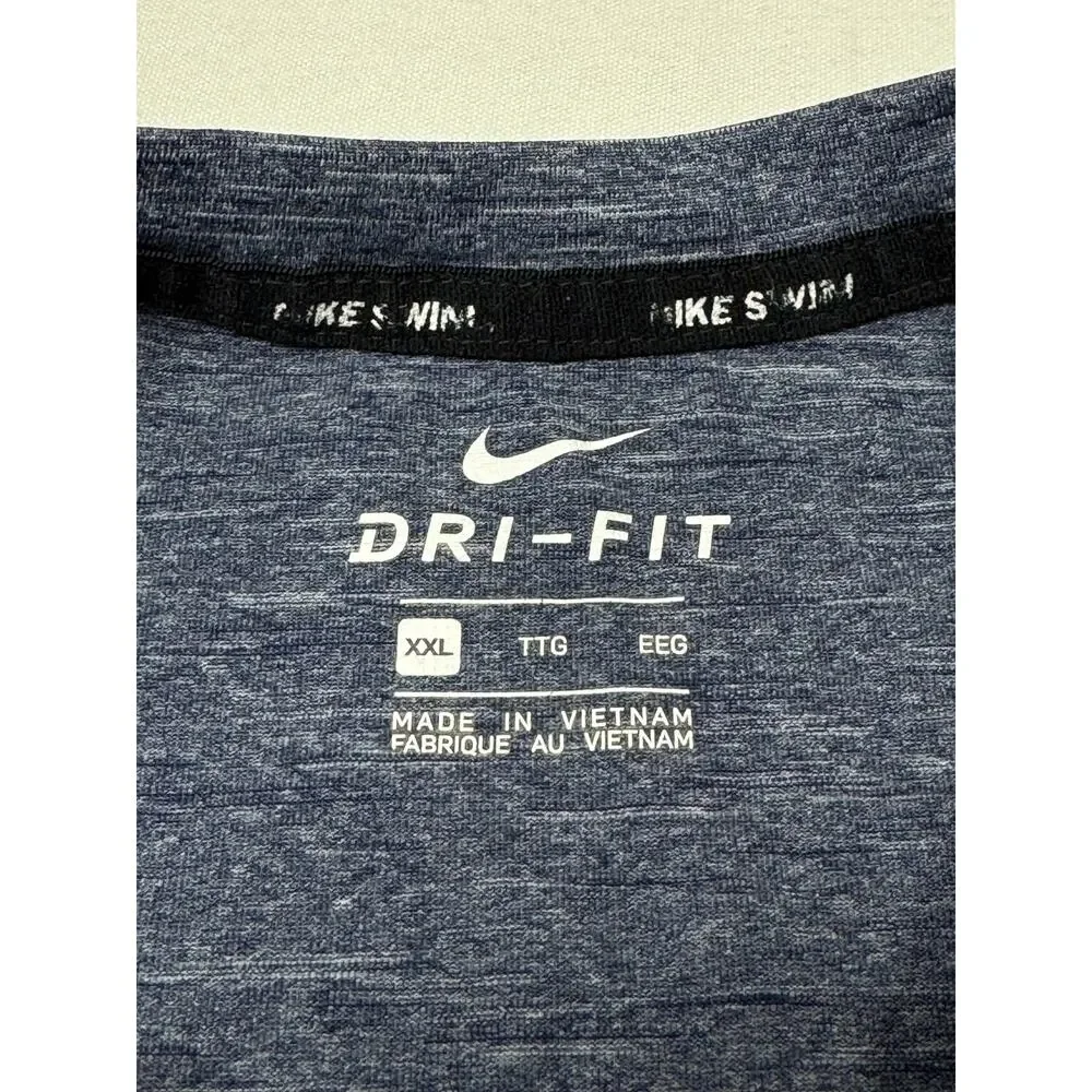 Nike Swim Gray Short Sleeve Shirt Size 2XL Upf 40